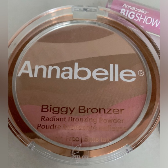NWT Annabelle Biggy Bronzer + mini bronzer + pink lip gloss - Picture 4 of 6